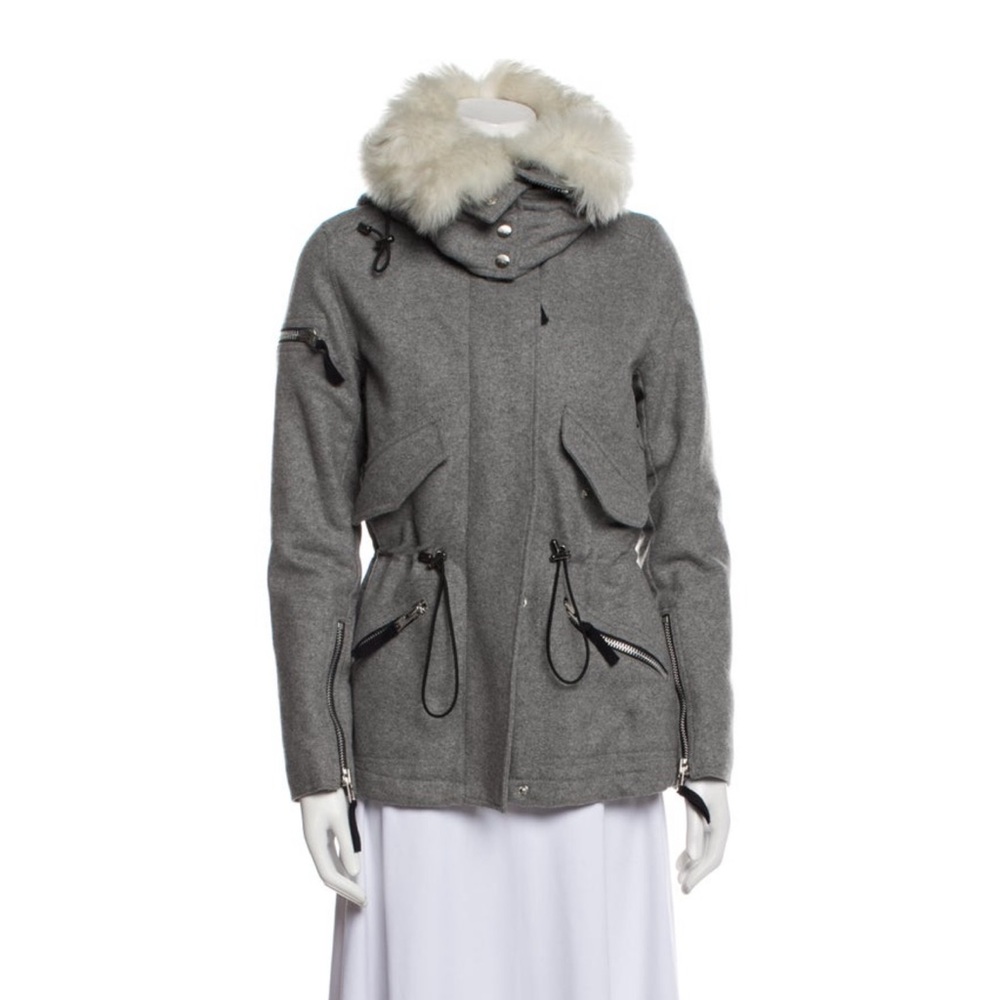 Soia & Kyo Women's Gray Fur-Trimmed Jacket